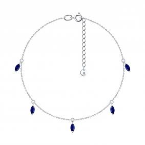 Браслет из белого золота SOKOLOV 2050103-3 с сапфиром 2050103-3 фото