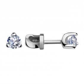 Серьги из белого золота Александра 20532сб с Swarovski 20532сб фото