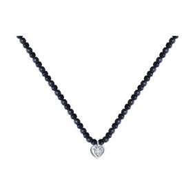 Колье из белого золота SOKOLOV 2070033-3 с сапфиром 2070033-3 фото