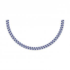 2070054-3: Колье из белого золота с бриллиантами и сапфирами 2070054-3 фото