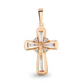 Золотая подвеска AQUAMARINE 20717А с фианитом 20717А фото