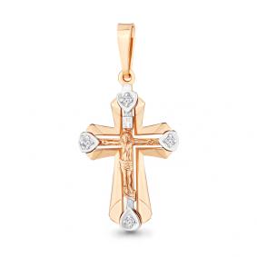 Золотая подвеска AQUAMARINE 20740 с фианитом 20740 фото