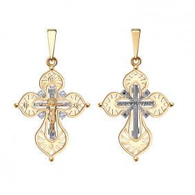 Золотая подвеска AQUAMARINE 20772А с фианитом 20772А фото