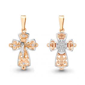 Золотая подвеска AQUAMARINE 20785А с фианитом 20785А фото