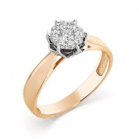 Кольцо из комбинированного золота Мастер Бриллиант 20M1-107-039 с бриллиантом 20M1-107-039 фото