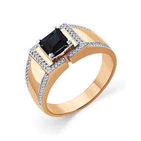 Кольцо из комбинированного золота Мастер Бриллиант 20M1-404003-02-02 с бриллиантом и сапфиром 20M1-404003-02-02 фото