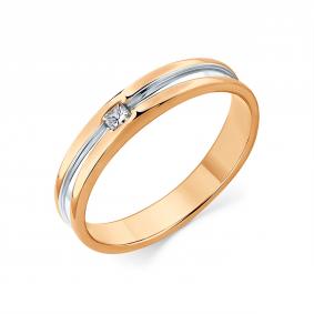 Кольцо из комбинированного золота Мастер Бриллиант 20M1-404254-00-00 с бриллиантом 20M1-404254-00-00 фото