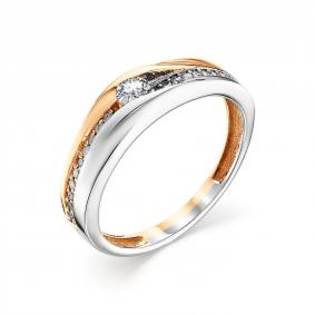 Кольцо из комбинированного золота Мастер Бриллиант 20M1-405588-00-00 с бриллиантом 20M1-405588-00-00 фото