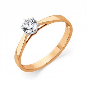 Кольцо из комбинированного золота Мастер Бриллиант 20M1-406986-00-00 с бриллиантом 20M1-406986-00-00 фото