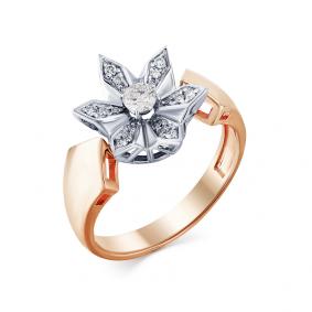 Кольцо из комбинированного золота Мастер Бриллиант 20M1-407910-00-00 с бриллиантом 20M1-407910-00-00 фото