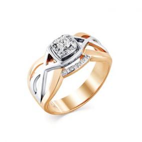 Кольцо из комбинированного золота Мастер Бриллиант 20M1-407911-00-00 с бриллиантом 20M1-407911-00-00 фото