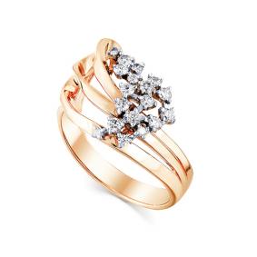 Кольцо из комбинированного золота Мастер Бриллиант 20M1-407940-00-00 с бриллиантом 20M1-407940-00-00 фото