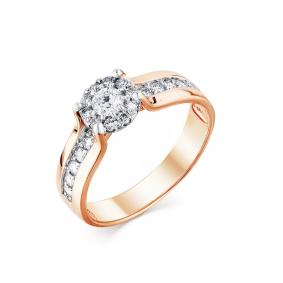 Кольцо из комбинированного золота Мастер Бриллиант 20M1-407970-00-00 с бриллиантом 20M1-407970-00-00 фото