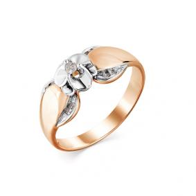 Кольцо из комбинированного золота Мастер Бриллиант 20M1-408001-00-00 с бриллиантом 20M1-408001-00-00 фото