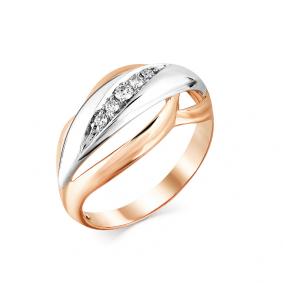 Кольцо из комбинированного золота Мастер Бриллиант 20M1-408008-00-00 с бриллиантом 20M1-408008-00-00 фото