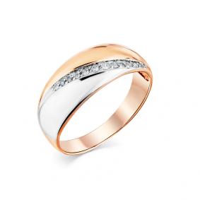 Кольцо из комбинированного золота Мастер Бриллиант 20M1-408140-00-00 с бриллиантом 20M1-408140-00-00 фото