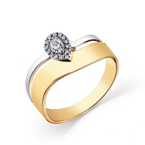 Кольцо из комбинированного золота Мастер Бриллиант 20M1-408630-00-00 с бриллиантом 20M1-408630-00-00 фото