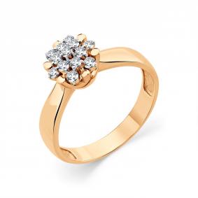 Кольцо из комбинированного золота Мастер Бриллиант 20M1-409038-01-00 с бриллиантом 20M1-409038-01-00 фото