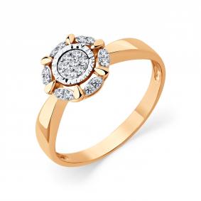 Кольцо из комбинированного золота Мастер Бриллиант 20M1-409250-00-70 с бриллиантом 20M1-409250-00-70 фото