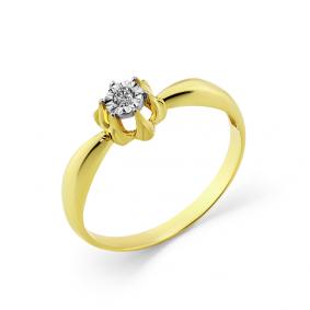 Помолвочное кольцо из комбинированного золота Мастер Бриллиант с бриллиантом 20M1-508007-00-00 20M1-508007-00-00 фото