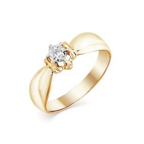 Помолвочное кольцо из комбинированного золота Мастер Бриллиант с бриллиантом 20M1-508020-00-00 20M1-508020-00-00 фото