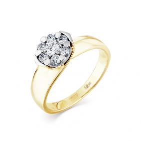 Кольцо из комбинированного золота Мастер Бриллиант 20M1-508071-00-00 с бриллиантом 20M1-508071-00-00 фото