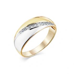 Кольцо из комбинированного золота Мастер Бриллиант 20M1-508140-00-00 с бриллиантом 20M1-508140-00-00 фото