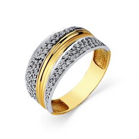 Кольцо из комбинированного золота Мастер Бриллиант 20M1-508176-00-00 с бриллиантом 20M1-508176-00-00 фото