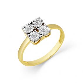 Кольцо из комбинированного золота Мастер Бриллиант 20M1-508383-00-00 с бриллиантом 20M1-508383-00-00 фото