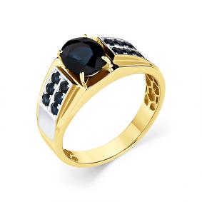 Кольцо из комбинированного золота Мастер Бриллиант 20M1-508922-00-02 с сапфиром 20M1-508922-00-02 фото