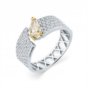 Кольцо из комбинированного золота Мастер Бриллиант 20M1-509175-00-00 с бриллиантом 20M1-509175-00-00 фото