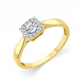 Кольцо из комбинированного золота Мастер Бриллиант 20M1-509230-70-00 с бриллиантом 20M1-509230-70-00 фото