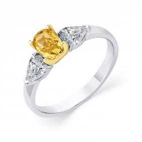 Кольцо из комбинированного золота Мастер Бриллиант 20M1-509357-01-55 с бриллиантом 20M1-509357-01-55 фото