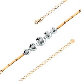 Браслет из комбинированного золота Мастер Бриллиант 20M10-420405-00-00 с бриллиантом 20M10-420405-00-00 фото