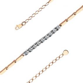 Браслет из комбинированного золота Мастер Бриллиант 20M10-420408-00-00 с бриллиантом 20M10-420408-00-00 фото