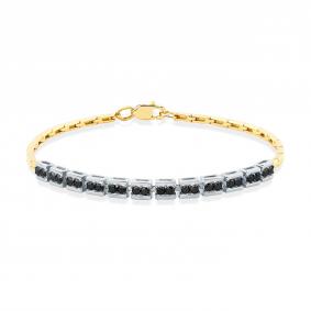 Браслет из комбинированного золота Мастер Бриллиант 20M10-520290-00-48 с чёрным бриллиантом 20M10-520290-00-48 фото