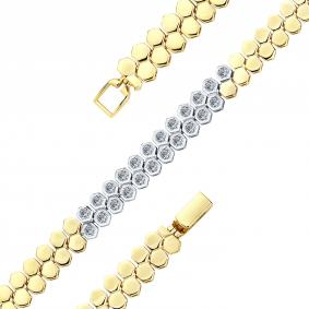 Браслет из комбинированного золота Мастер Бриллиант 20M10-520394-00-00 с бриллиантом 20M10-520394-00-00 фото