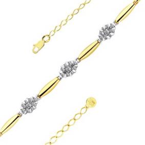 Браслет из комбинированного золота Мастер Бриллиант 20M10-520409-00-00 с бриллиантом 20M10-520409-00-00 фото