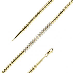 Браслет из комбинированного золота Мастер Бриллиант 20M10-520435-00-00 с бриллиантом 20M10-520435-00-00 фото