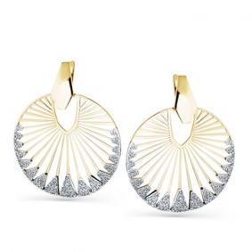 Серьги из комбинированного золота Мастер Бриллиант 20M2-500041-00-00 с бриллиантом 20M2-500041-00-00 фото