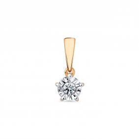 Подвеска из комбинированного золота Мастер Бриллиант 20M3-430363-00-00 с бриллиантом 20M3-430363-00-00 фото