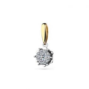 Подвеска из комбинированного золота Мастер Бриллиант 20M3-507039-00-00 с бриллиантом 20M3-507039-00-00 фото