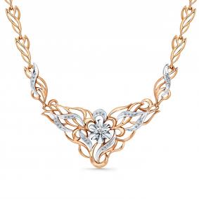 Колье из комбинированного золота Мастер Бриллиант 20M6-460125-00-00 с бриллиантом 20M6-460125-00-00 фото