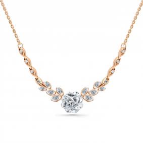 Колье из комбинированного золота Мастер Бриллиант 20M6-460364-01-00 с бриллиантом 20M6-460364-01-00 фото