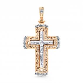 Подвеска из комбинированного золота Мастер Бриллиант 20M8-480181-00-00 с бриллиантом 20M8-480181-00-00 фото