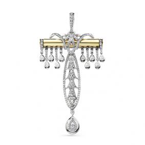 Подвеска из комбинированного золота Мастер Бриллиант 20M8-580427-00-00 с бриллиантом 20M8-580427-00-00 фото