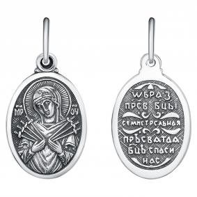 Подвеска-иконка из черненого серебра Божией Матери Семистрельная Высоковы 585 21-000056-105000 21-000056-105000 фото