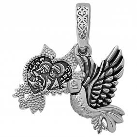 Подвеска из черненого серебра Петр и Февронья Высоковы 585 21-000837-115000 21-000837-115000 фото