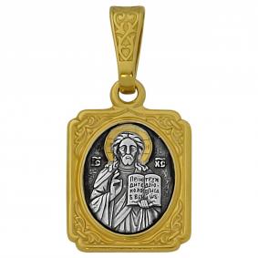 Подвеска-иконка из лимонного серебра Господь Вседержитель Высоковы 585 21-002046-111000 21-002046-111000 фото