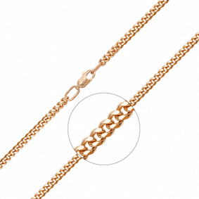 Золотая цепь плетение Панцирное Platina 21-0103-100-1110-17 21-0103-100-1110-17 фото